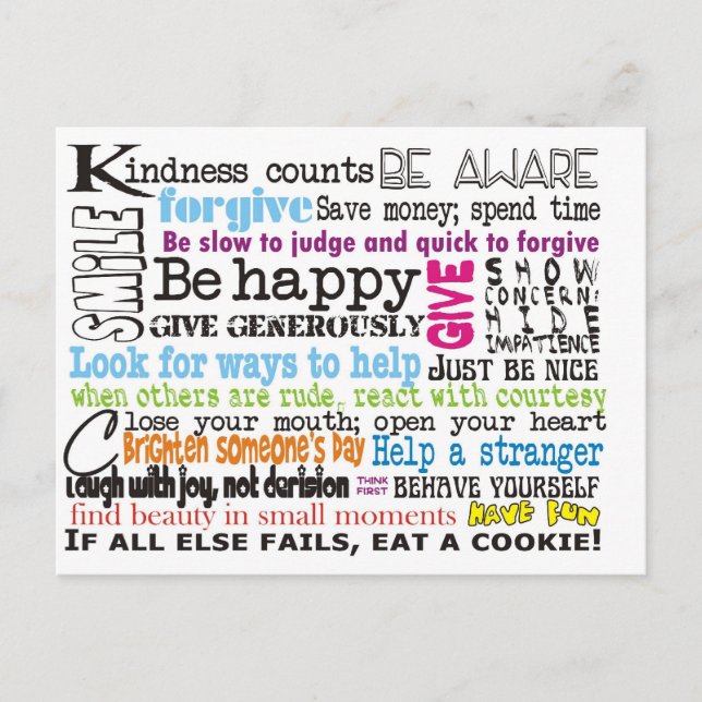 Postal Sé Agradable, Etc. (Anverso)