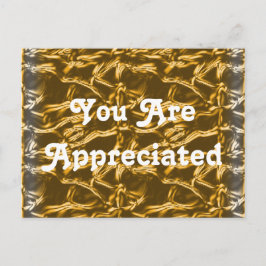 Postal Se Agradece Metallic Gold Foil Gracias