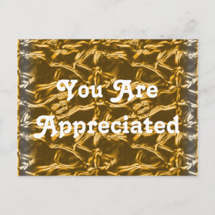 Postal Se Agradece Metallic Gold Foil Gracias