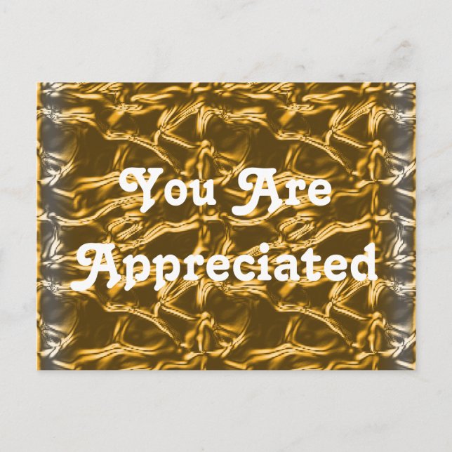 Postal Se Agradece Metallic Gold Foil Gracias (Anverso)
