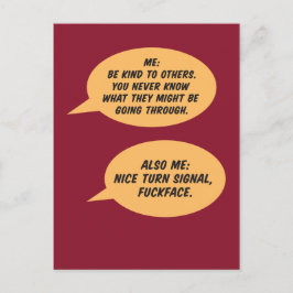 Postal Sé amable con el Chiste de otros