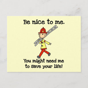 Postal Sé Amable con los Bomberos