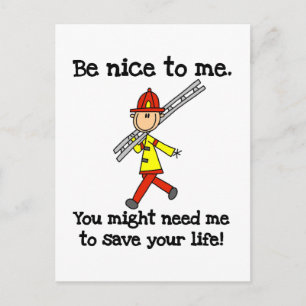 Postal Sé Amable con los Bomberos