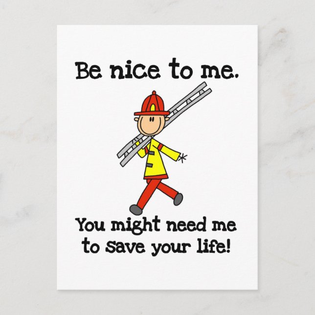 Postal Sé Amable con los Bomberos (Anverso)