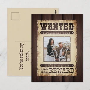 Postal Se busca al Poster occidental Valentine de todo co