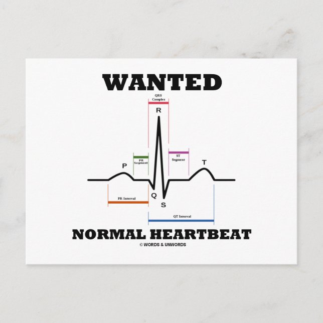 Postal Se busca latido normal (electrocardiograma) (Anverso)