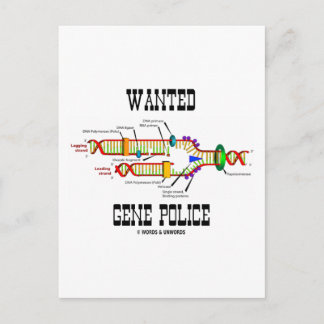 Postal Se busca policía genética (Humor de replicación de