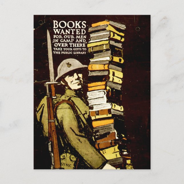 Postal Se buscan libros (Anverso)