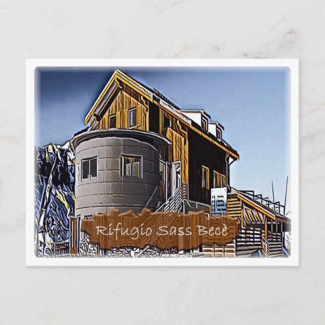Postal Se - choza alpina Sass Bece - Dolomiti (Anverso)