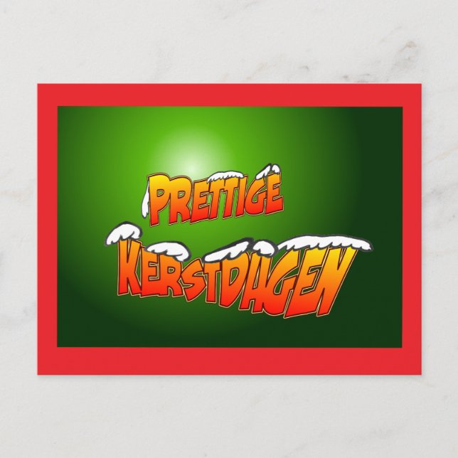 Postal Se conocieron las letras de Prettige Kerstdagen Br (Anverso)