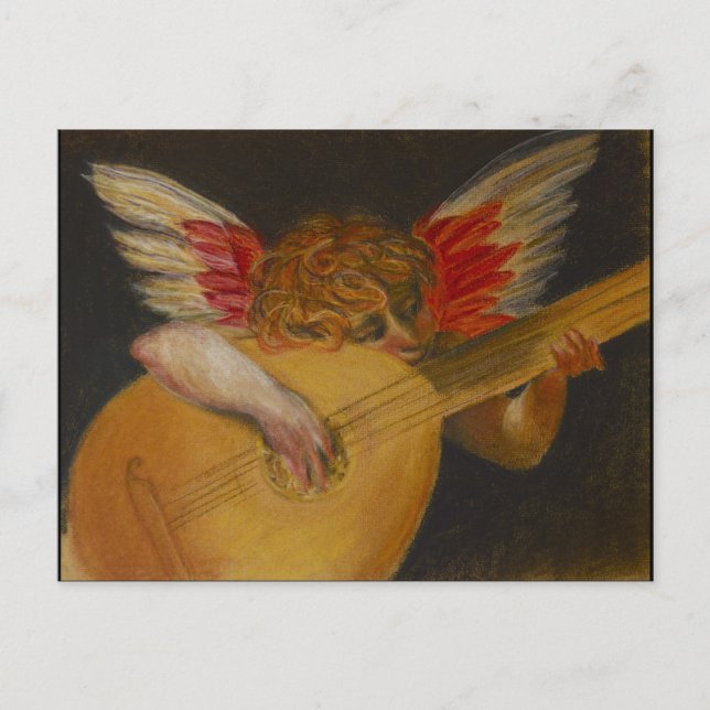 Postal Se dice que la música es el discurso de los ángele (Anverso)