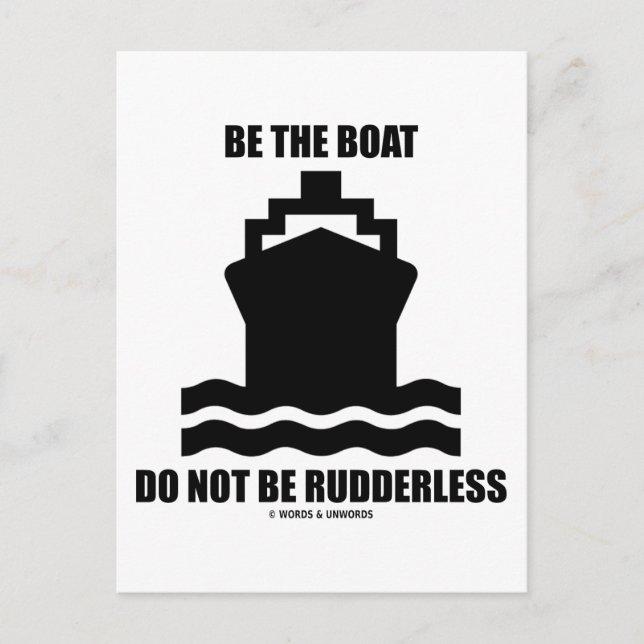 Postal Sé El Barco No Seas Sin Timón (Letrero de Barco) (Anverso)