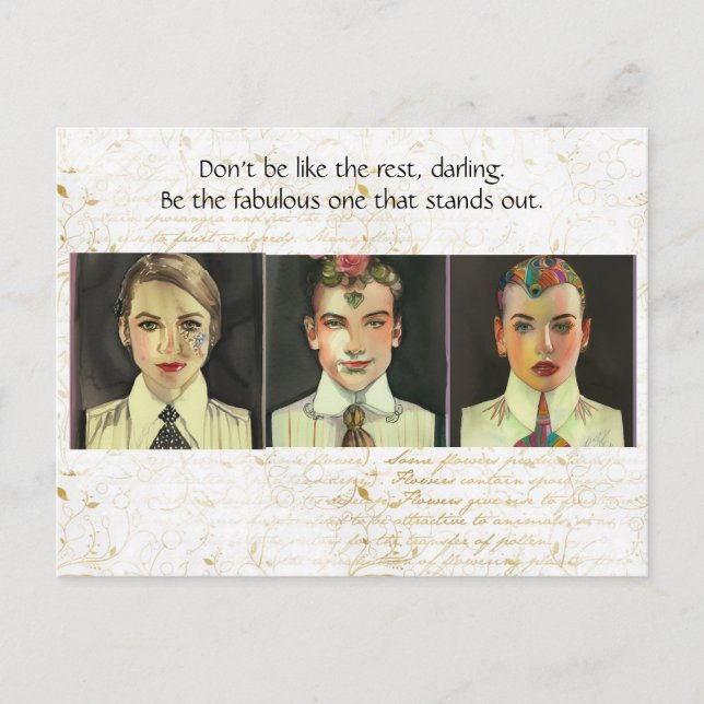 Postal Sé el fabuloso (Anverso)