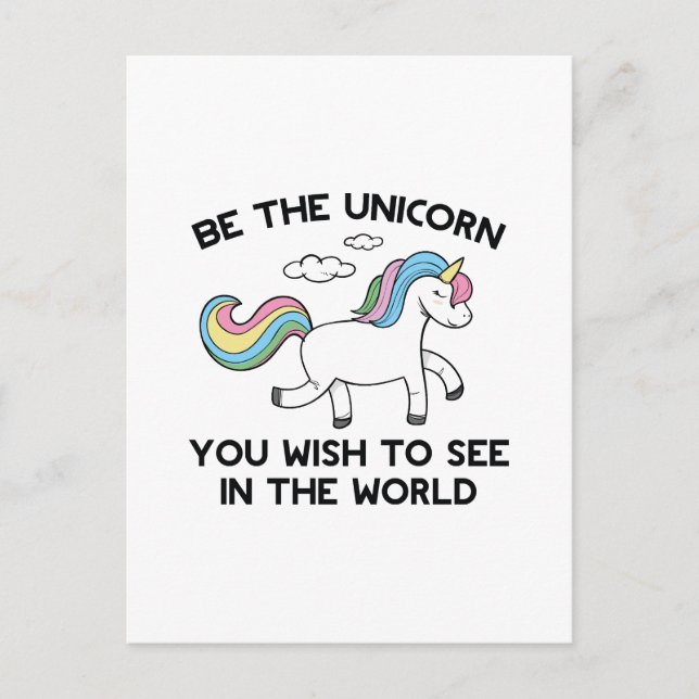 Postal Sé El Unicornio (Anverso)