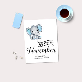 Postal Se espera en noviembre pequeño cacahuete bebé elef