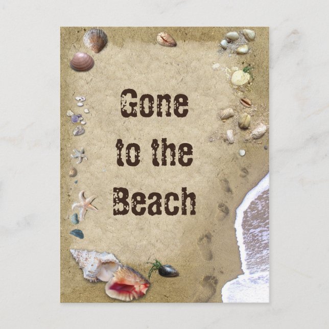 Postal Se fue a la playa (Anverso)