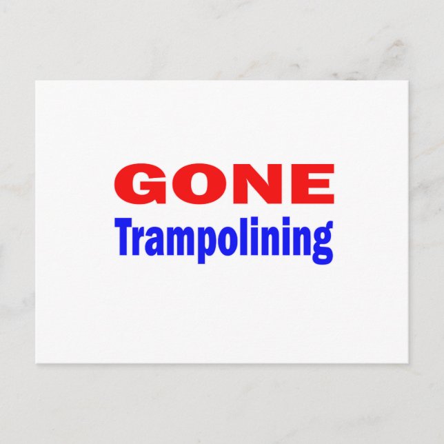 Postal Se fue Trampolining. (Anverso)