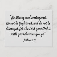 Sé fuerte y valiente Josué 1:9 Biblia Verse