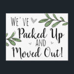Postal Se ha desplazado hacia fuera Funny Floral Personal<br><div class="desc">Graciosa tarjeta móvil. Añade tu propio texto al fondo. Se deja en blanco para una personalización sencilla. Todo el texto es ajustable y se puede cambiar fácilmente.</div>