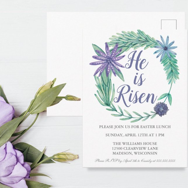 Postal Se ha levantado invitando a una fiesta religiosa d (Subido por el creador)