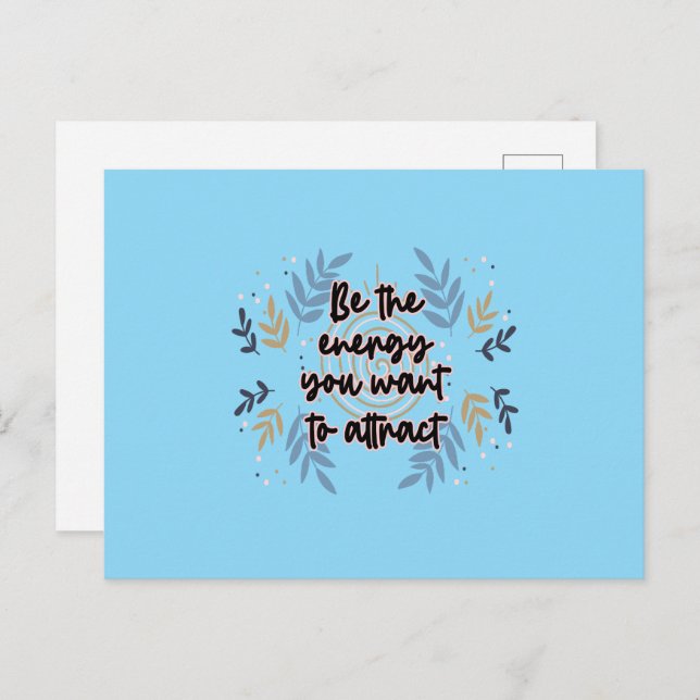 Postal Sé La Energía Que Quieres Atraer (Anverso / Reverso)