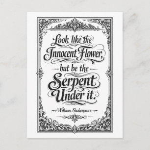 Postal "Sé la Serpiente" Shakespeare