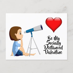 Postal Sé mi San Valentín socialmente distinguido