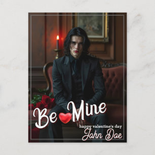Postal Sé Mía – Arte de Retrato de San Valentín Romántico