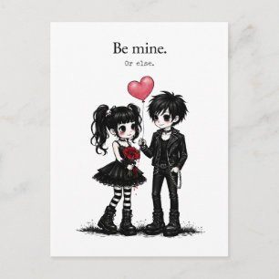 Postal Sé Mía O Si No Carta De San Valentín Gótica