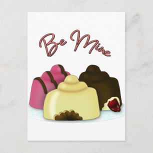 Postal Sé Mío Caramelo del Día de San Valentín