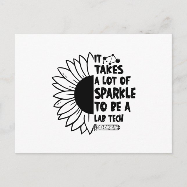 Postal Se Necesita Mucho De Sparkle Laboratory Lab Tech (Anverso)