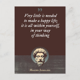 Postal Se necesita muy poco para hacer una vida feliz; es