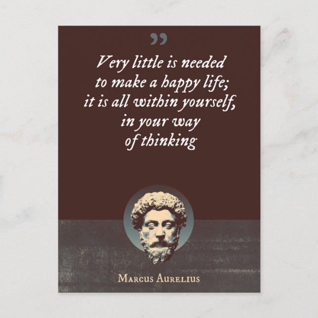Postal Se necesita muy poco para hacer una vida feliz; es (Anverso)