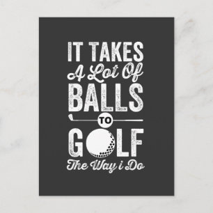 Postal Se necesita un montón de bolas para golf de la man