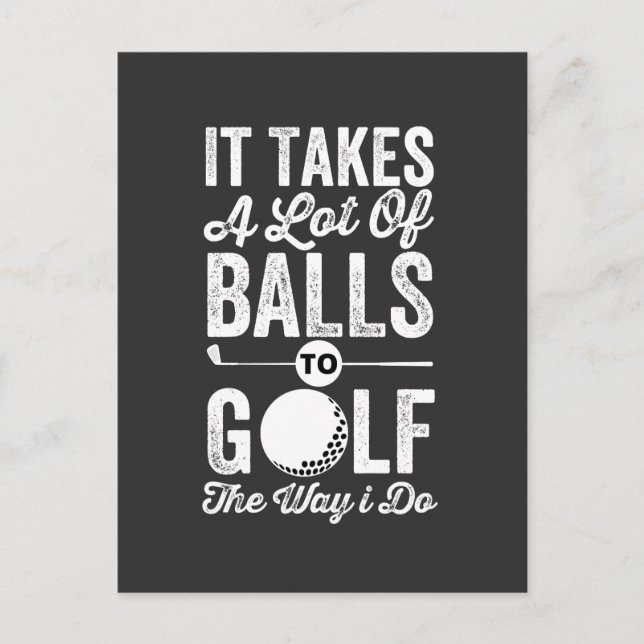 Postal Se necesita un montón de bolas para golf de la man (Anverso)