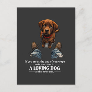 Postal Se necesita un perro cariñoso si está al final de