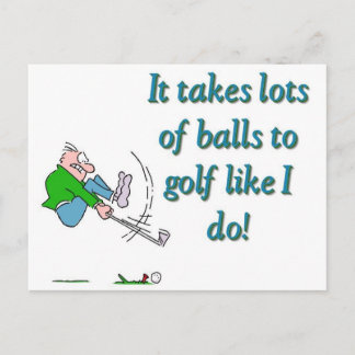 Postal Se necesitan muchas pelotas para jugar golf como y