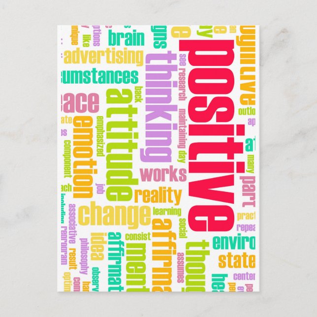 Postal ¡Sé positivo! ¡Mantente Positivo! (Anverso)