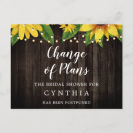 Postal Se posponen las luces de cadena de madera de la ba