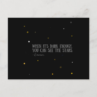 Postal Se puede ver la cita de las estrellas Emerson