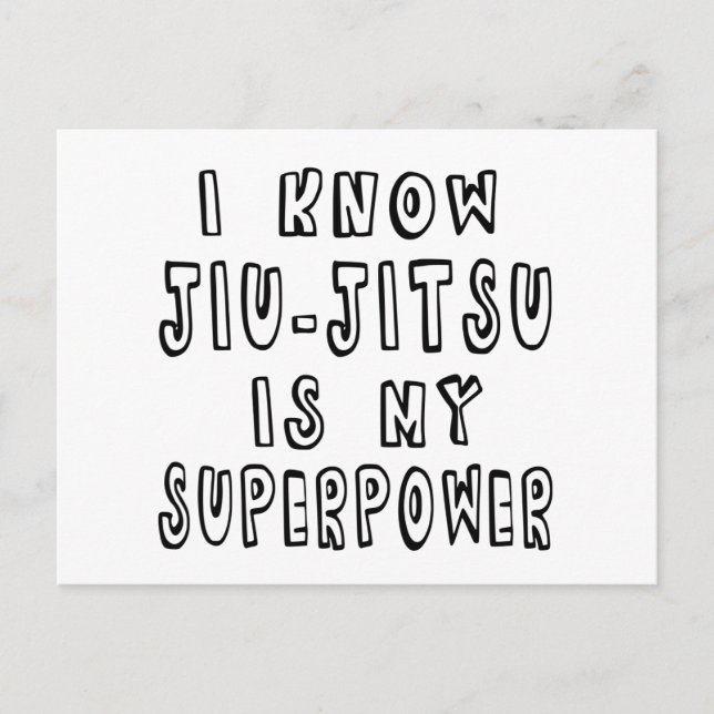 Postal Sé Que Jiu-Jitsu Es Mi Superpoder (Anverso)