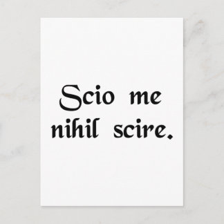 Postal Sé que no sé nada.