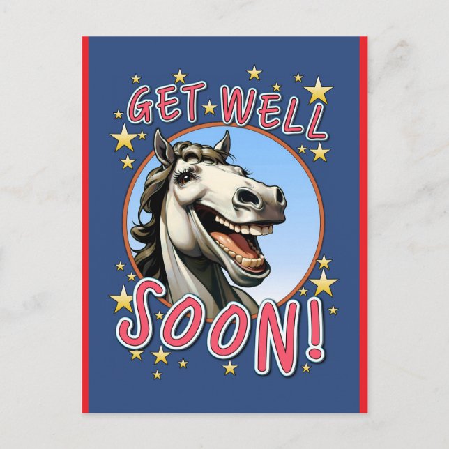Postal se recuperan pronto los caballos (Anverso)