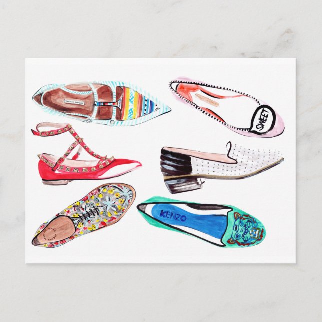 Postal ¡Se trata de los zapatos! (Anverso)