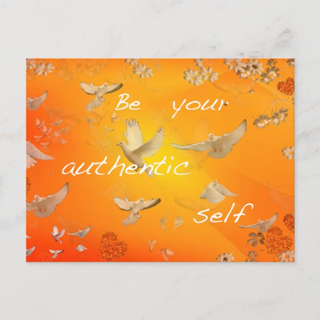 Postal Sé tu auténtico yo (Anverso)