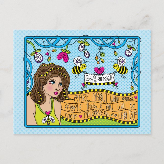 Postal Sé tú mismo (Anverso)