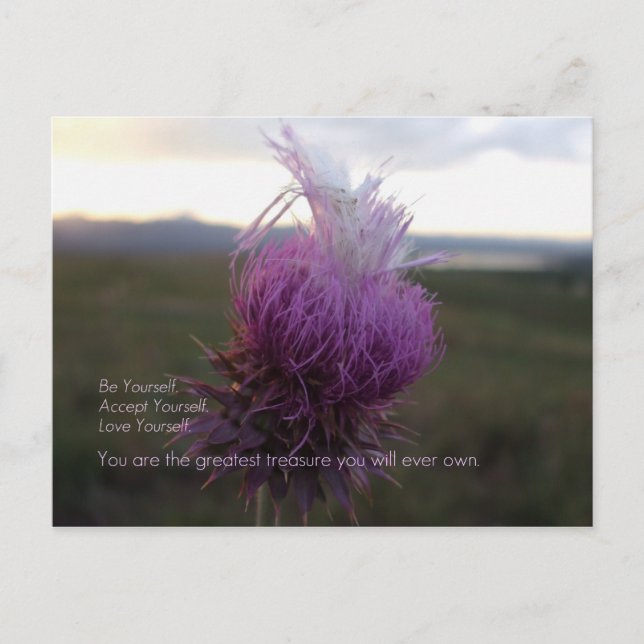 Postal Sé tú mismo (Anverso)