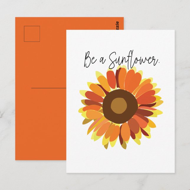 Postal Sé un girasol (Anverso / Reverso)