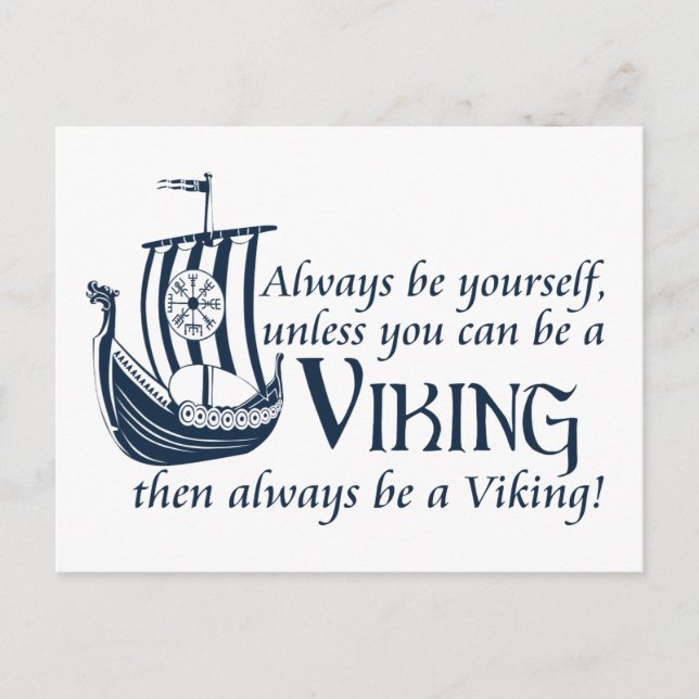 Postal ¡Sé Un Viking! (Anverso)