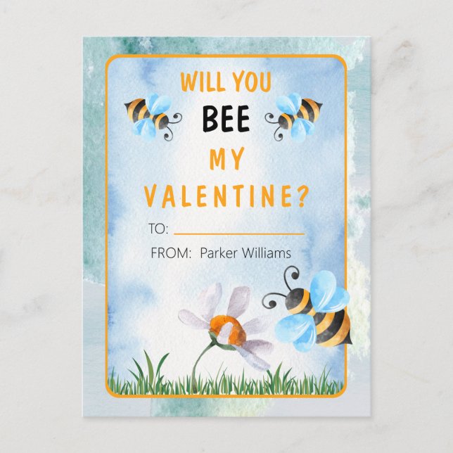 Postal ¿Se Vierá Mi Aula El día de San Valentín? (Anverso)